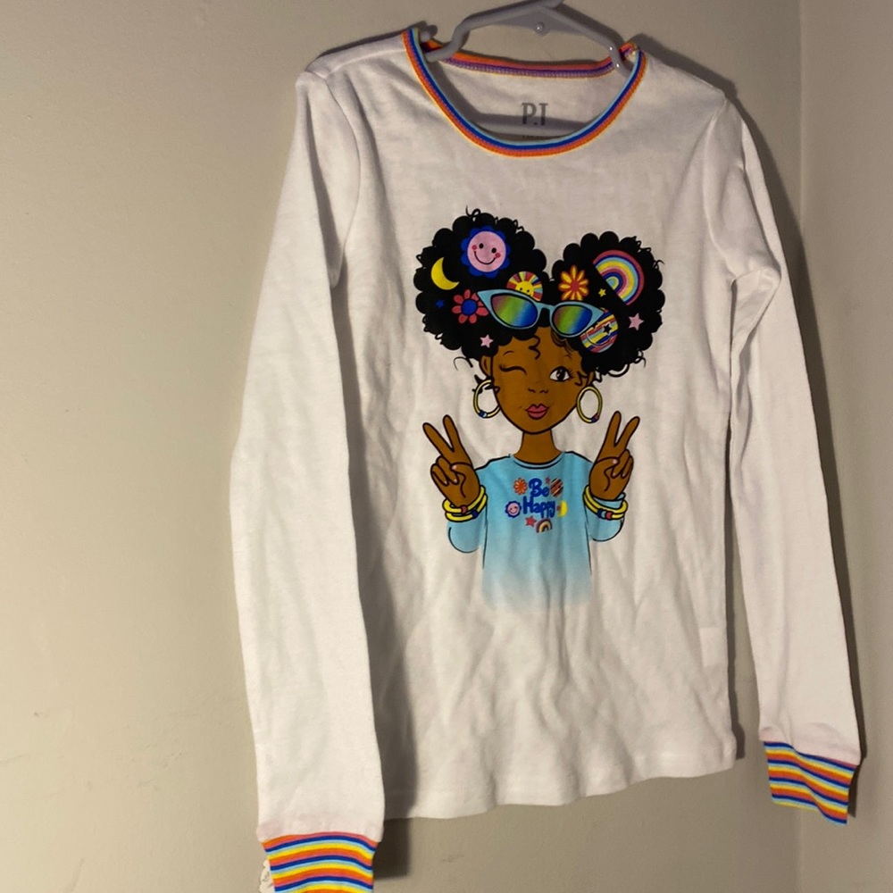 Cute black girl long sleeve size 6x/7 shirt